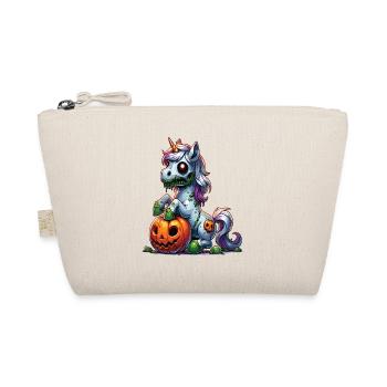 Halloween Unicorn Halloween Pumpkin - Organic Pouch - nature - Front