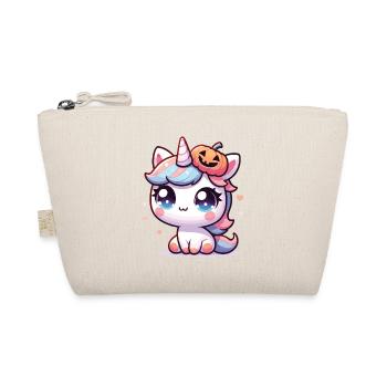 Halloween Unicorn Halloween Pumpkin - Organic Pouch - nature - Front
