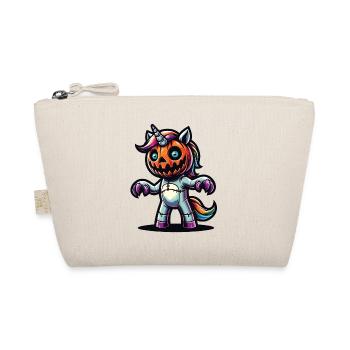 Halloween Unicorn Halloween Pumpkin - Organic Pouch - nature - Front