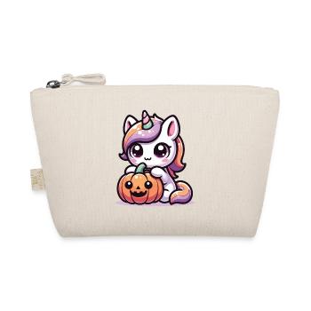 Halloween Unicorn Halloween Pumpkin - Organic Pouch - nature - Front