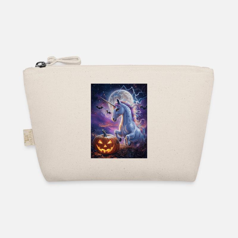 Halloween Geschenk Frauen Einhorn Männer Kinder - Bio-Täschchen - Natur