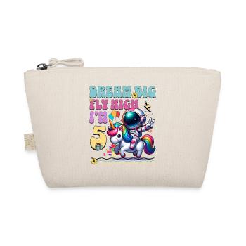 Astronaute Licorne 5e anniversaire - Trousse biologique - nature - Devant