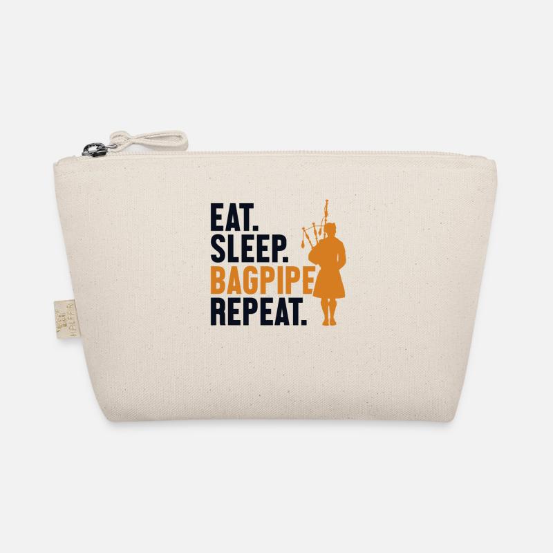 Eat Sleep Bagpipe Repeat Blowpipe Great Highland Organic Pouch