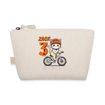 KATZE FAHRRAD MUSS WEITER ZACK DREI - Bio-Täschchen - Natur - Vorne