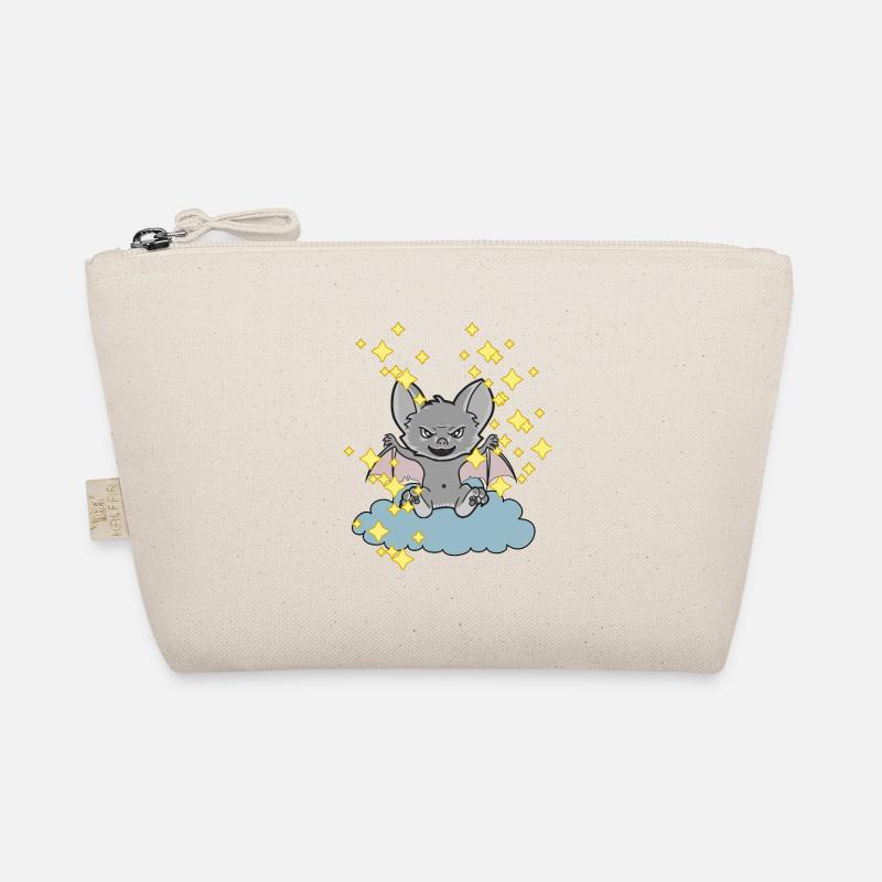 Fledermaus Fledermäuse Kinder Kind Halloween - Bio-Täschchen - Natur