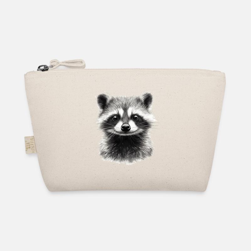 Lustiger Waschbär - Bio-Täschchen - Natur