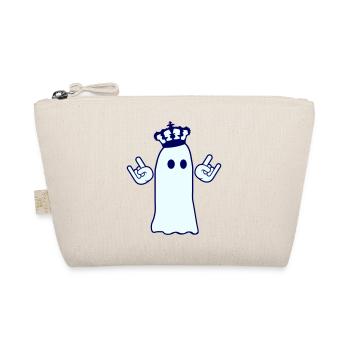 Cute Metal Halloween Ghost King Crown Ghost - Organic Pouch - nature - Front