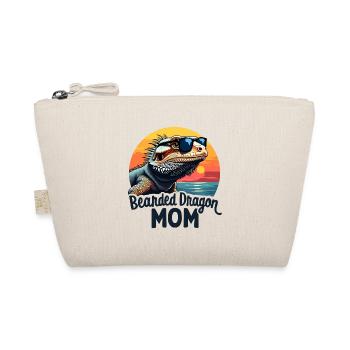 Bearded Dragon Saying Mom Funny Bearded Dragon Gift - Organic Pouch - nature - Front
