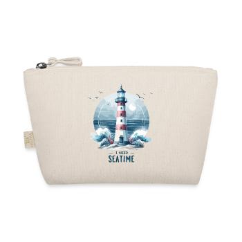 Ich brauche Meer Zeit Geschenk - Bio-Täschchen - Natur - Vorne