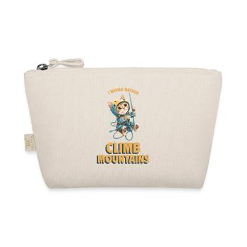 I would rather climb mountains Bergklettern Katze - Organic Pouch - nature - Front