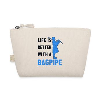 La vie est meilleure avec un joueur de cornemuse - Trousse biologique - nature - Devant
