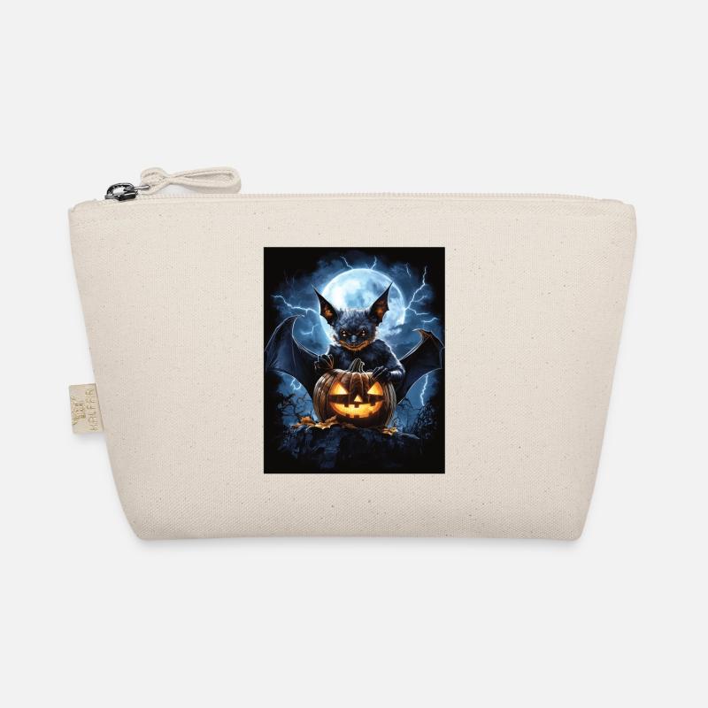Halloween Geschenk Frauen Fledermaus Männer Kinder - Bio-Täschchen - Natur
