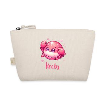 Krebs Design für Sternzeichen Fans – Kawaii Motiv - Bio-Täschchen - Natur - Vorne