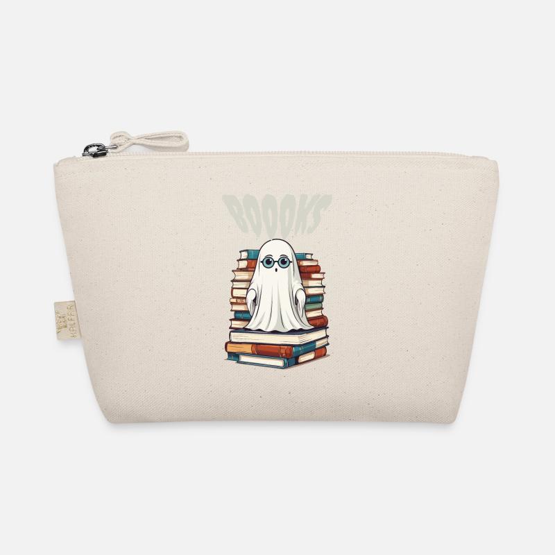 Cute Book Lover Ghost Organic Pouch