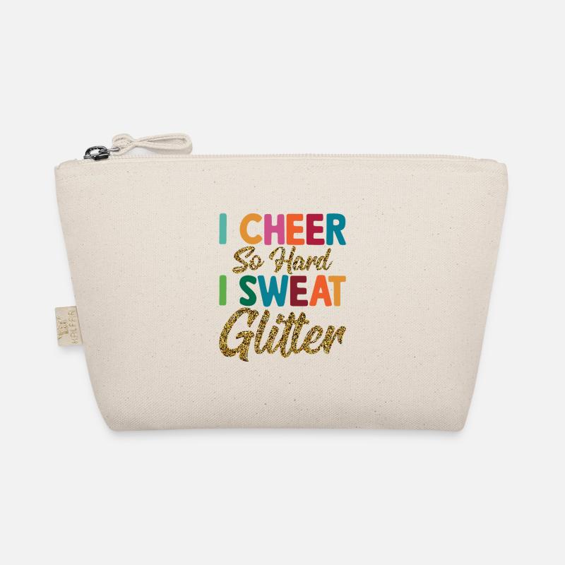 I Cheer So Hard I Sweat Glitter Cheerleading Cheer Organic Pouch