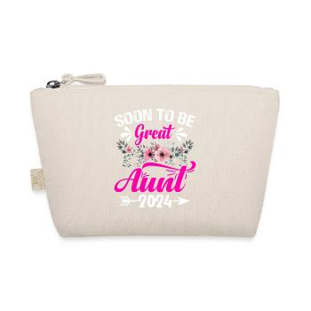 Soon to Be Great Aunt Floral Arrow Family Reveal - Bio-Täschchen - Natur - Vorne