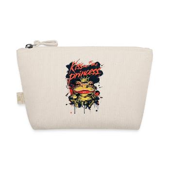 Kiss me, I'm a princess funny frog - Organic Pouch - nature - Front