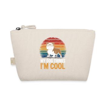 Bulldog my dog thinks I'm cool - Organic Pouch - nature - Front