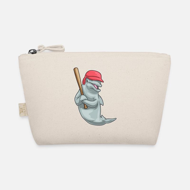 Delfin Baseball Baseballschläger Bio-Täschchen