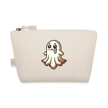 Sad Ghost Cute Weeping Ghosts - Organic Pouch - nature - Front