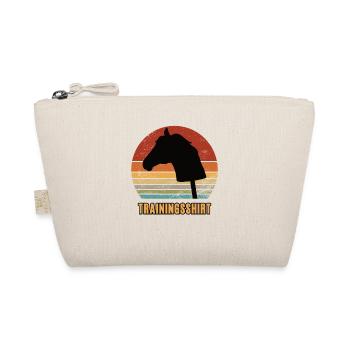 Pferdekopf Hobby Horse Trainingsshirt Pferd Reiter - Bio-Täschchen - Natur - Vorne