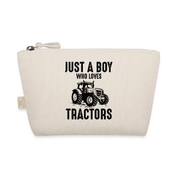 Just a Boy Who Loves Tractors funny Tractor Saying - Bio-Täschchen - Natur - Vorne