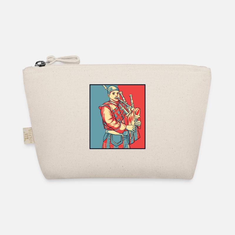 Bagpiper Portrait Great Highland Bagpipe Lessons Organic Pouch