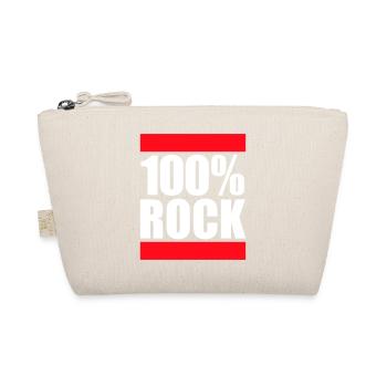 100 % Prozent Rock Heavy Metal Musik Text Logo Fun - Bio-Täschchen - Natur - Vorne