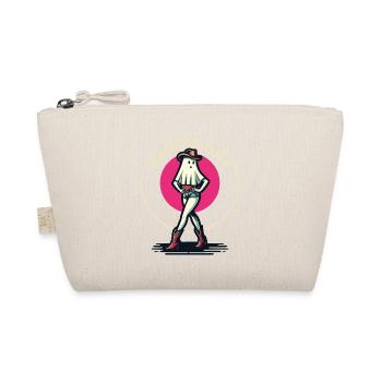 Cowboy Girl Ghost Funny Pun Saying - Organic Pouch - nature - Front