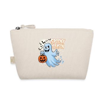 Cute Halloween Ghost Spooky Season Ghost - Organic Pouch - nature - Front