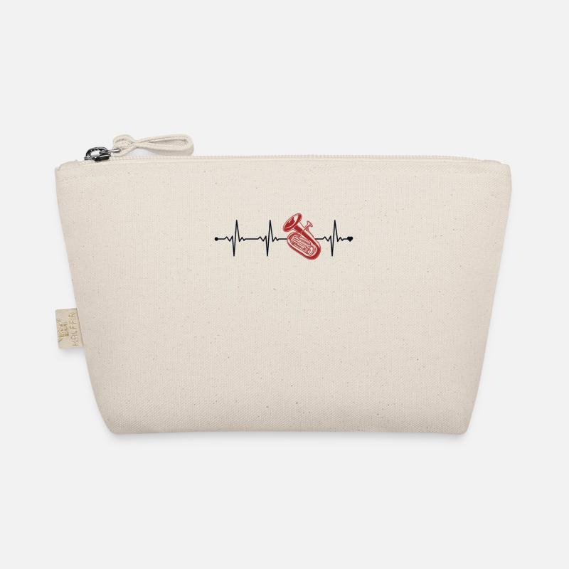 Euphonium Heartbeat Instrument Euphonist Player - Bio-Täschchen - Natur