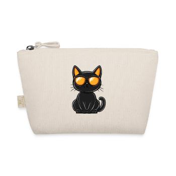 Katze Halloween Kater Cool - Bio-Täschchen - Natur - Vorne