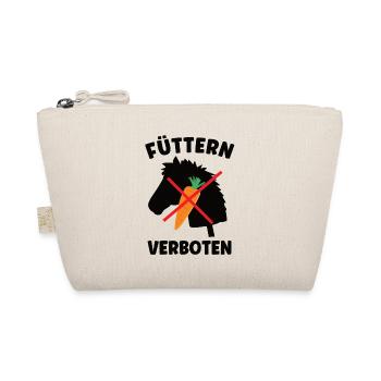 Füttern Verboten Pferd Reiter Horse Hobby Horsing - Bio-Täschchen - Natur - Vorne