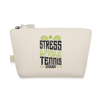 Funny Tennis Player Racket Stress - Bio-Täschchen - Natur - Vorne