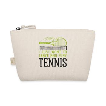 Funny Tennis Player Racket I Just - Bio-Täschchen - Natur - Vorne