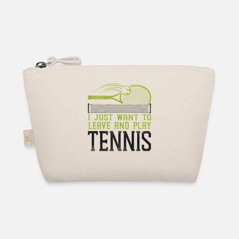 Funny Tennis Player Racket I Just Bio-Täschchen