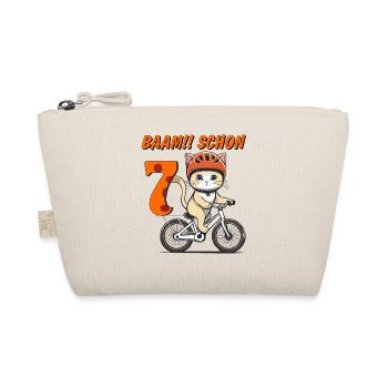 KATZE FAHRRAD BAAM!! SCHON SIEBEN - Bio-Täschchen - Natur - Vorne