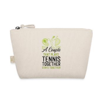 Funny Tennis Player Racket Couple - Bio-Täschchen - Natur - Vorne