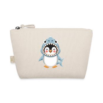 Pingouin Halloween : Pingouin mignon en costume de requin - Trousse biologique - nature - Devant