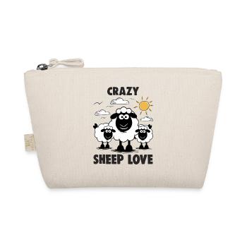 Funny Sheep Crazy Sheep Love - Organic Pouch - nature - Front