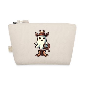 Cowboy Gespenst Lustiges Halloween Design - Bio-Täschchen - Natur - Vorne