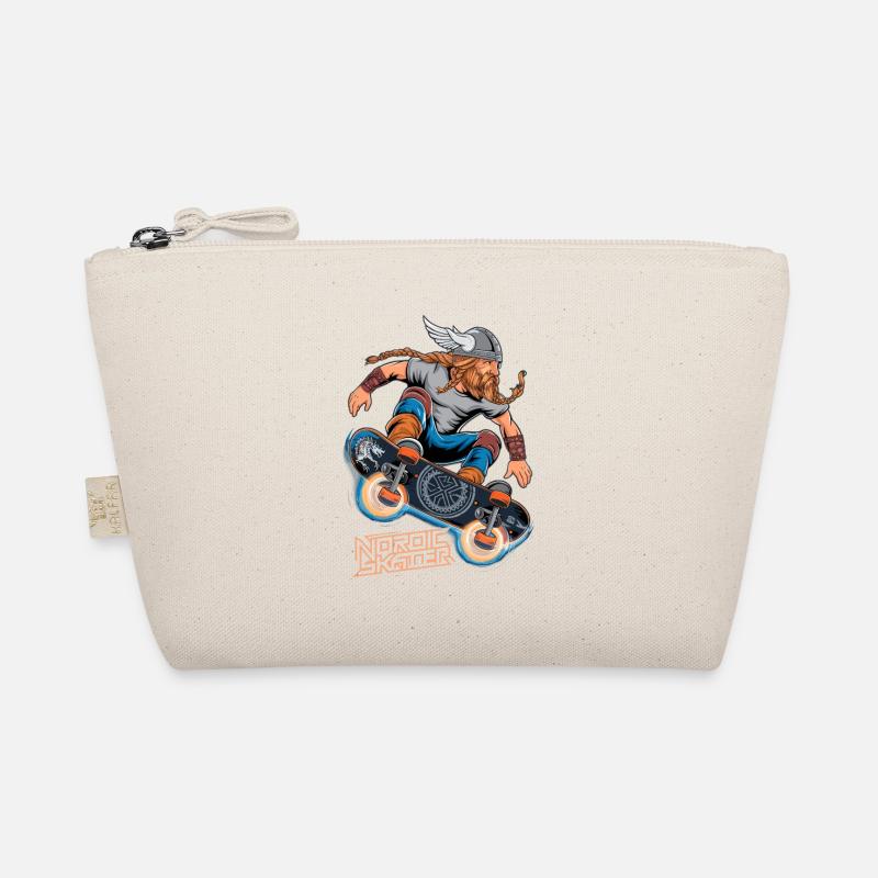 Wikinger-Krieger-Skateboarder Bio-Täschchen