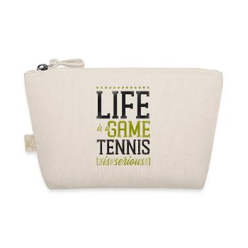Funny Tennis Player Racket Life Is - Bio-Täschchen - Natur - Vorne