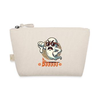Booing Ghost Funny Halloween Ghost Design - Organic Pouch - nature - Front