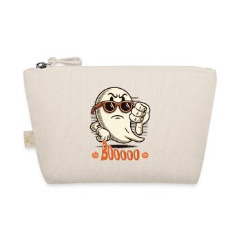 Booing Ghost Funny Ghost Halloween Design - Organic Pouch - nature - Front