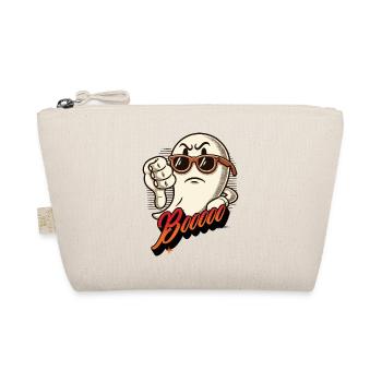 Booing Ghost Funny Ghost Design - Organic Pouch - nature - Front