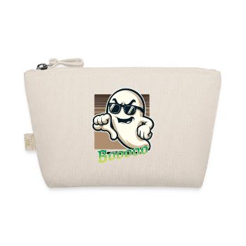 Booing Ghost Funny Ghost Halloween Design - Organic Pouch - nature - Front
