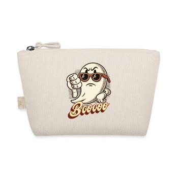 Booing Ghost Funny Ghost Design - Organic Pouch - nature - Front