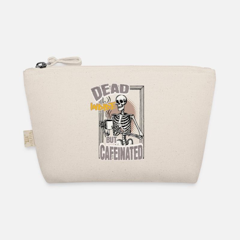 Dead Inside But Cafeinated Halloween Kaffee Design Bio-Täschchen