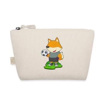 Fuchs Fußballspieler Fußball - Bio-Täschchen - Natur - Vorne